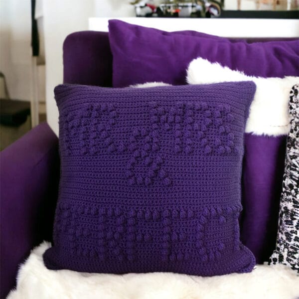 Crochet pillow cover